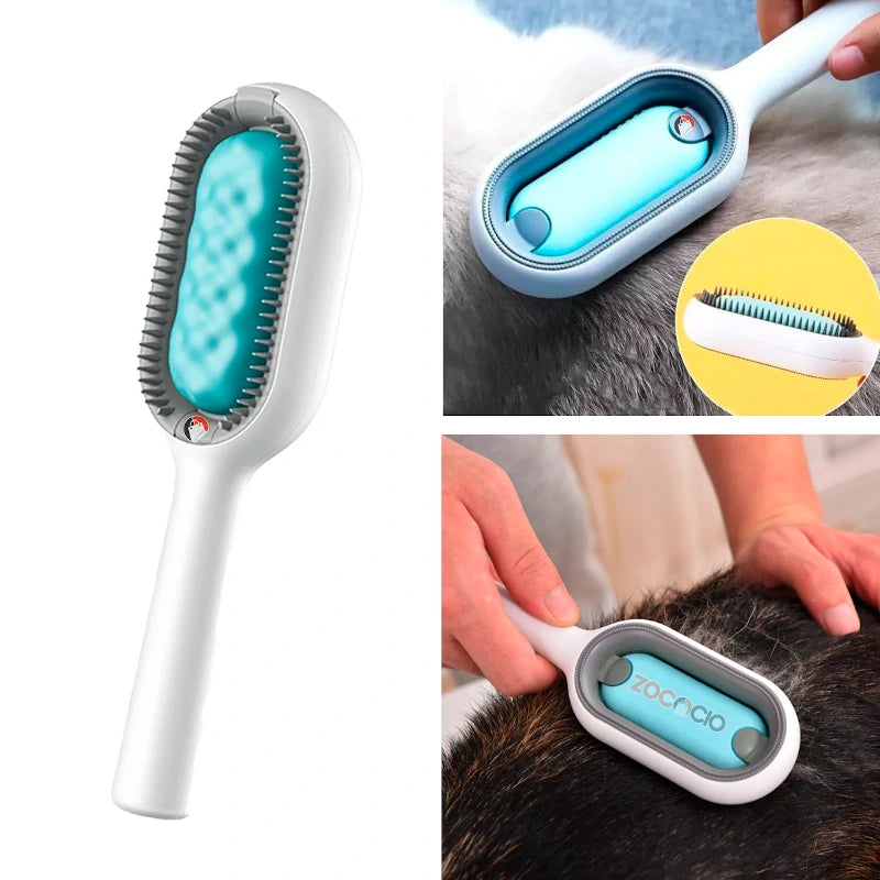 NUEVO CEPILLO MASAJEADOR Y REMOVEDOR DE PELOS 2 EN 1 🤩