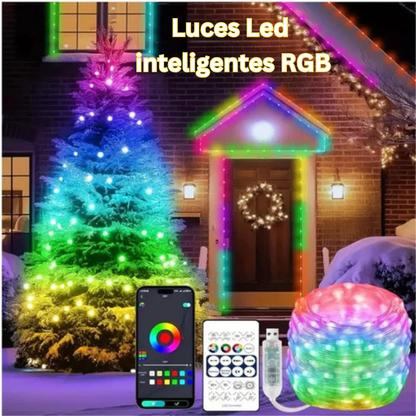 Luces Navideñas Inteligentes RGB Bluetooth🎄Cambia colores y efectos con un sólo toque 🤩